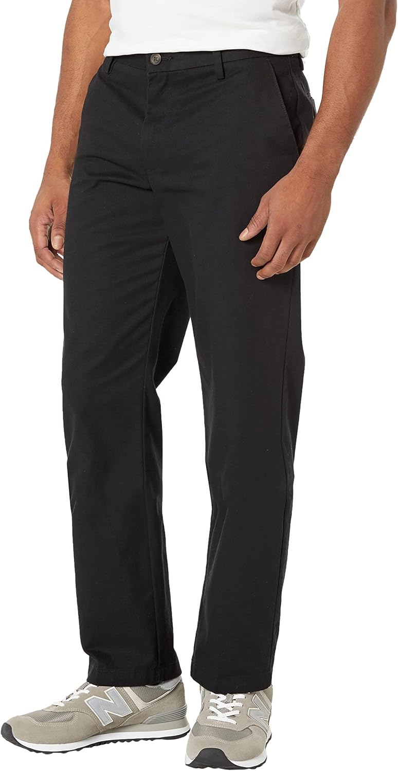 Men'S Straight-Fit Wrinkle-Resistant Flat-Front Chino Pant