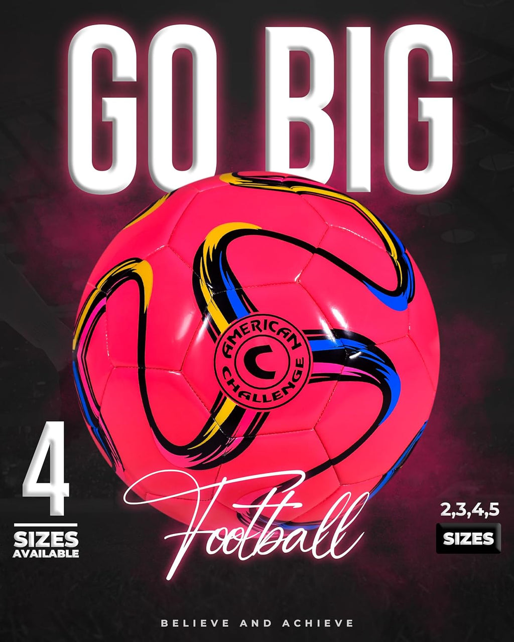 Brasilia Soccer Ball – Soccer Ball Size 5, 4, 3 & 2 – for Youth & Adults – Ideal for Practice, Training & Grass Fields