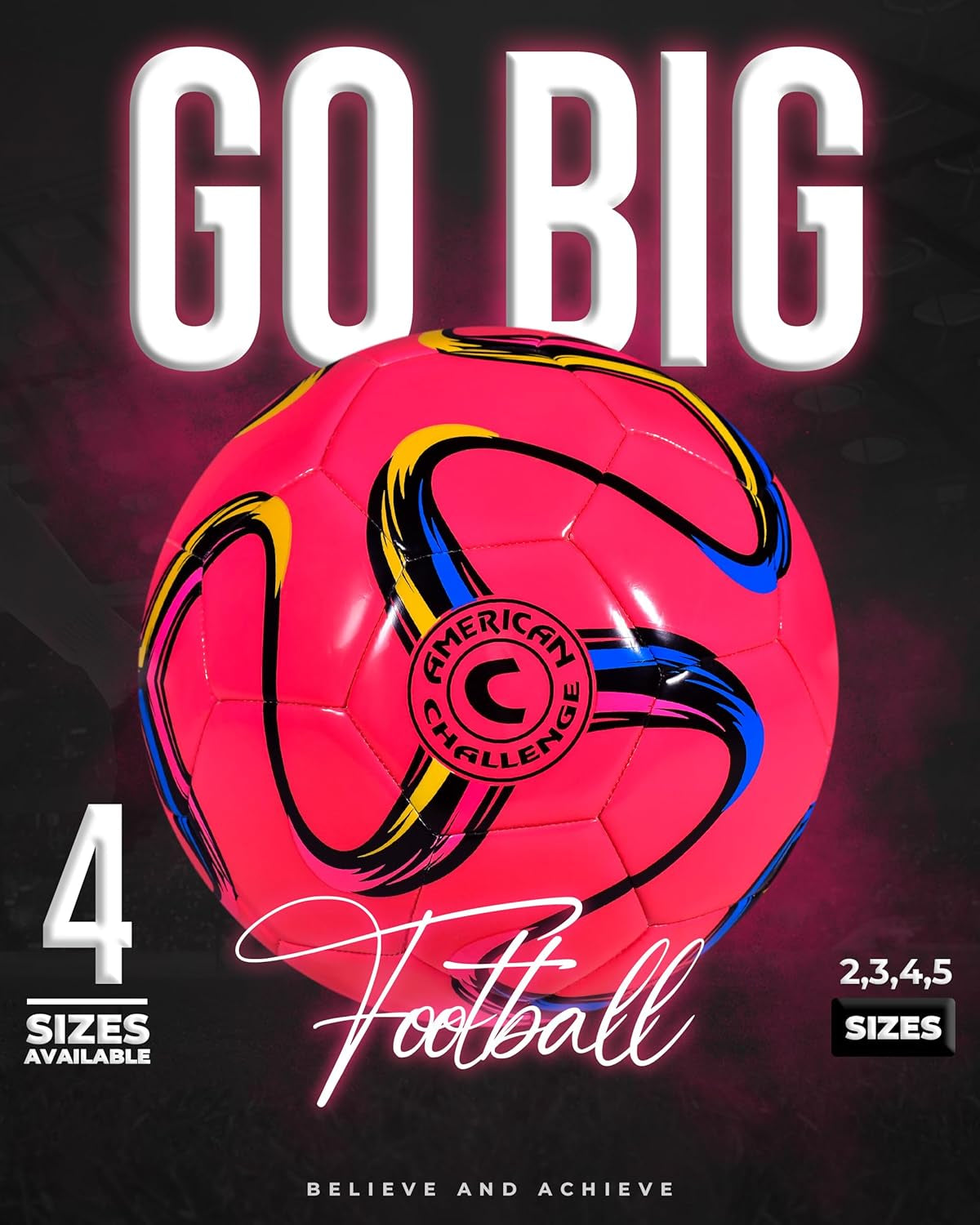 Brasilia Soccer Ball – Soccer Ball Size 5, 4, 3 & 2 – for Youth & Adults – Ideal for Practice, Training & Grass Fields